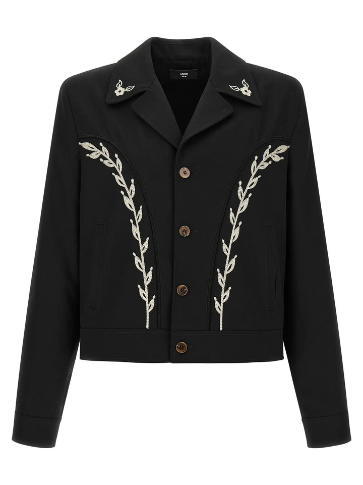 Amiri Sample Sale | Amiri Black Polyester Full-Length Jacket - | Designer outlet