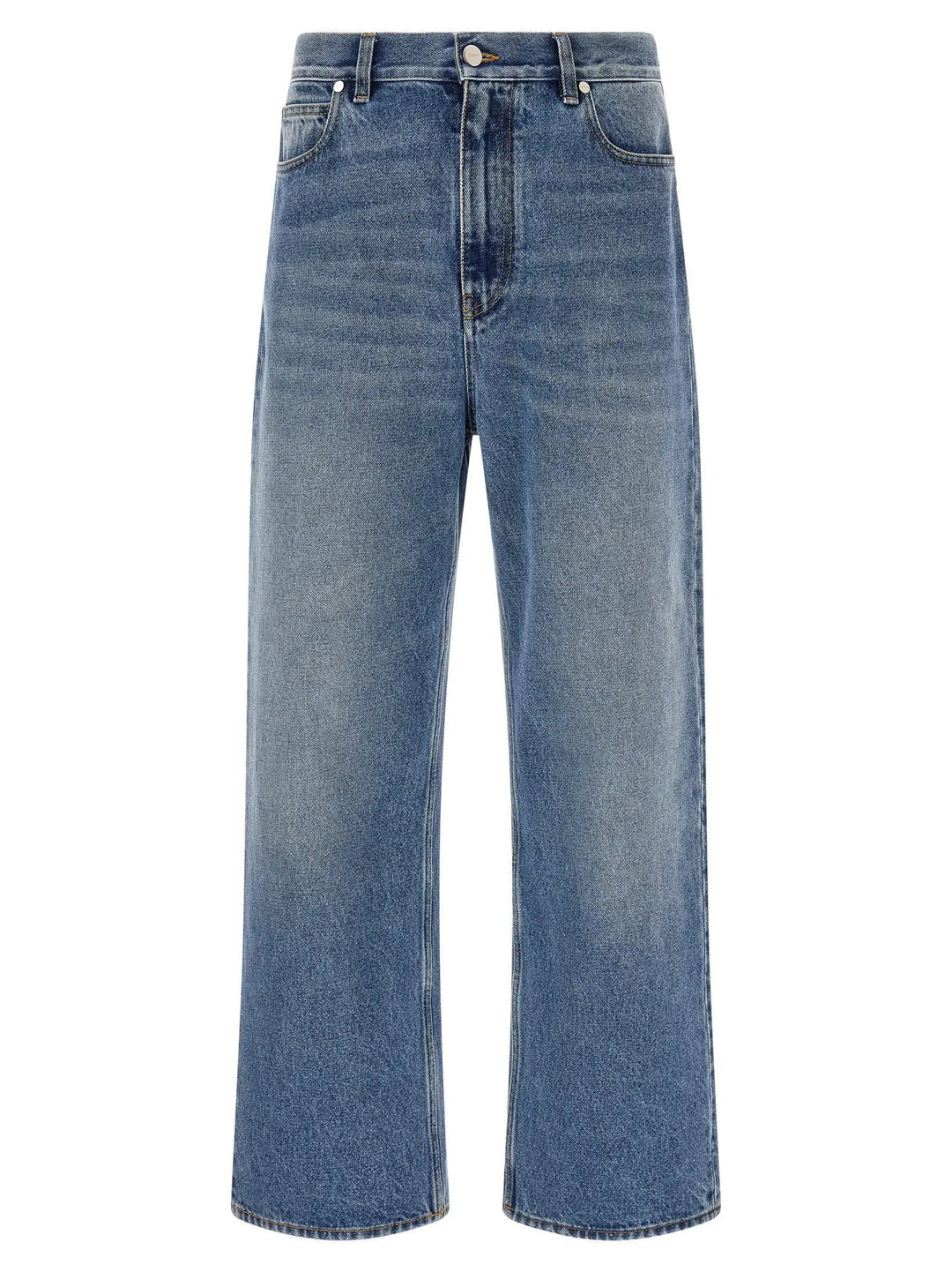 Fendi Sample Sale | Fendi Blue Cotton Relaxed Fit Jeans - | Designer outlet