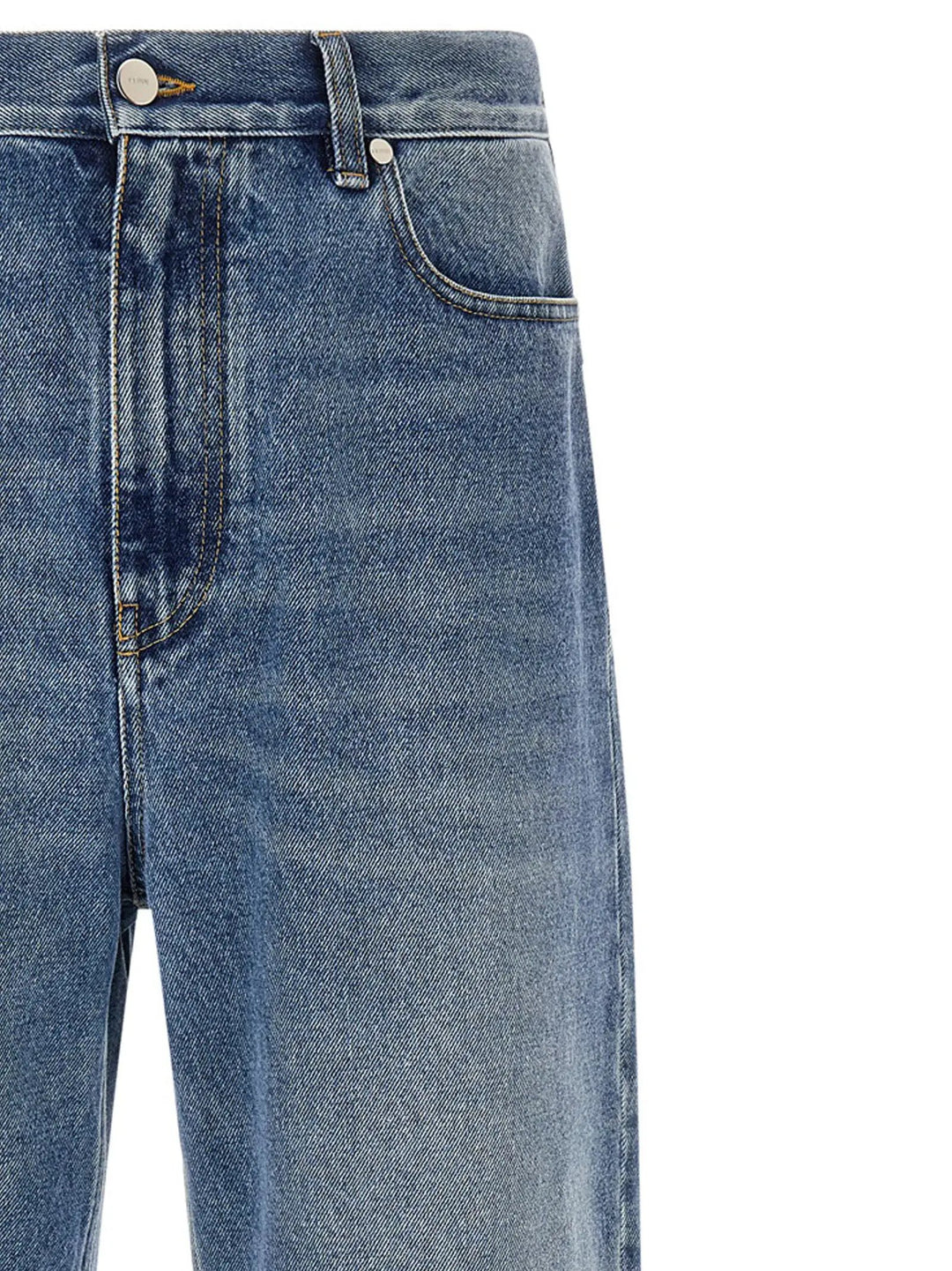 Fendi Sample Sale | Fendi Blue Cotton Relaxed Fit Jeans - | Designer outlet