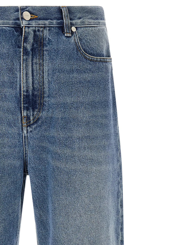 Fendi Sample Sale | Fendi Blue Cotton Relaxed Fit Jeans - | Designer outlet