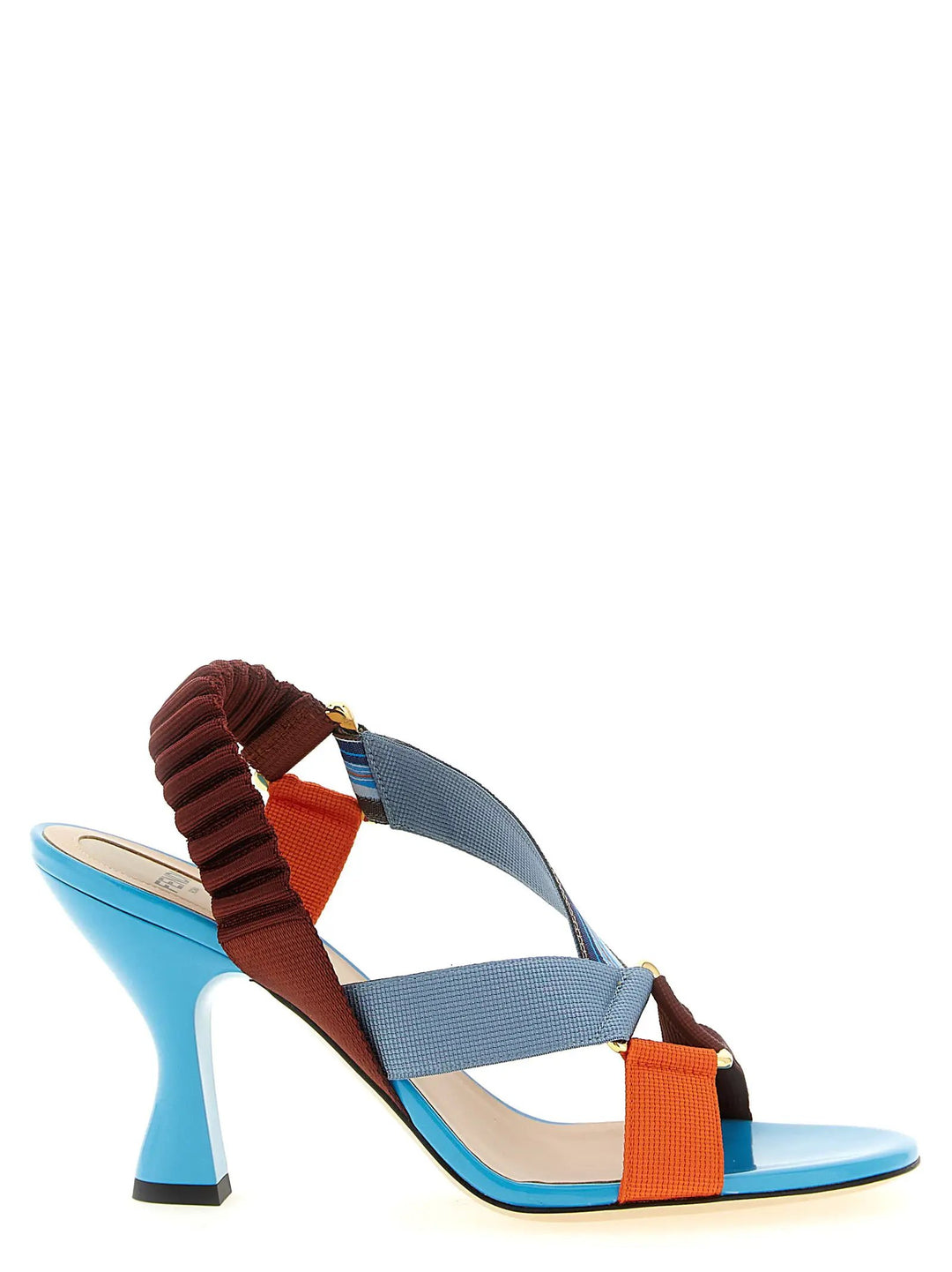 Fendi Sample Sale | Fendi Multicolor Viscose Strap-On Sandals - | Designer outlet