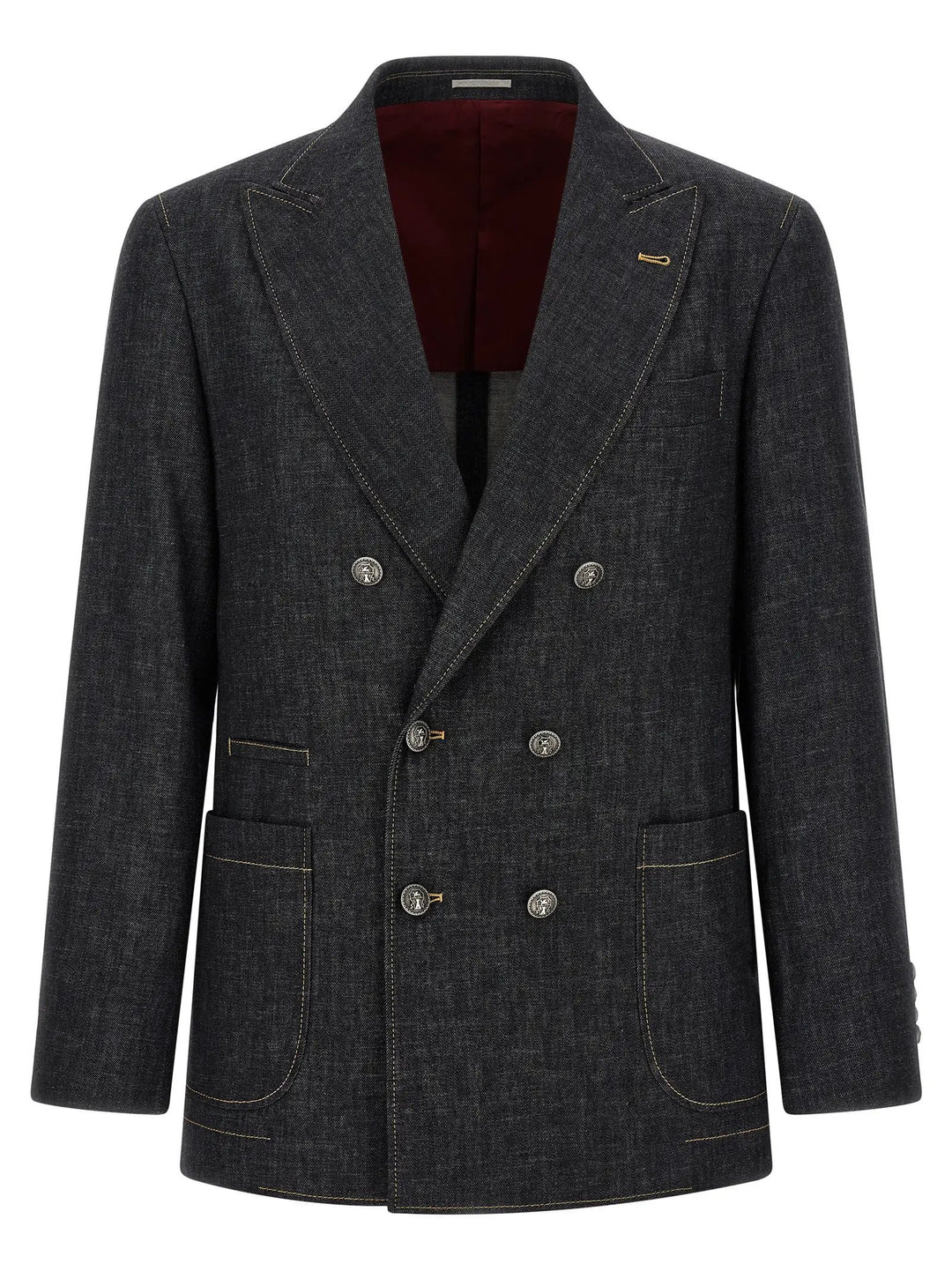 Brunello Cucinelli Sample Sale | Brunello Cucinelli Blue Cotton Blazer - | Designer outlet