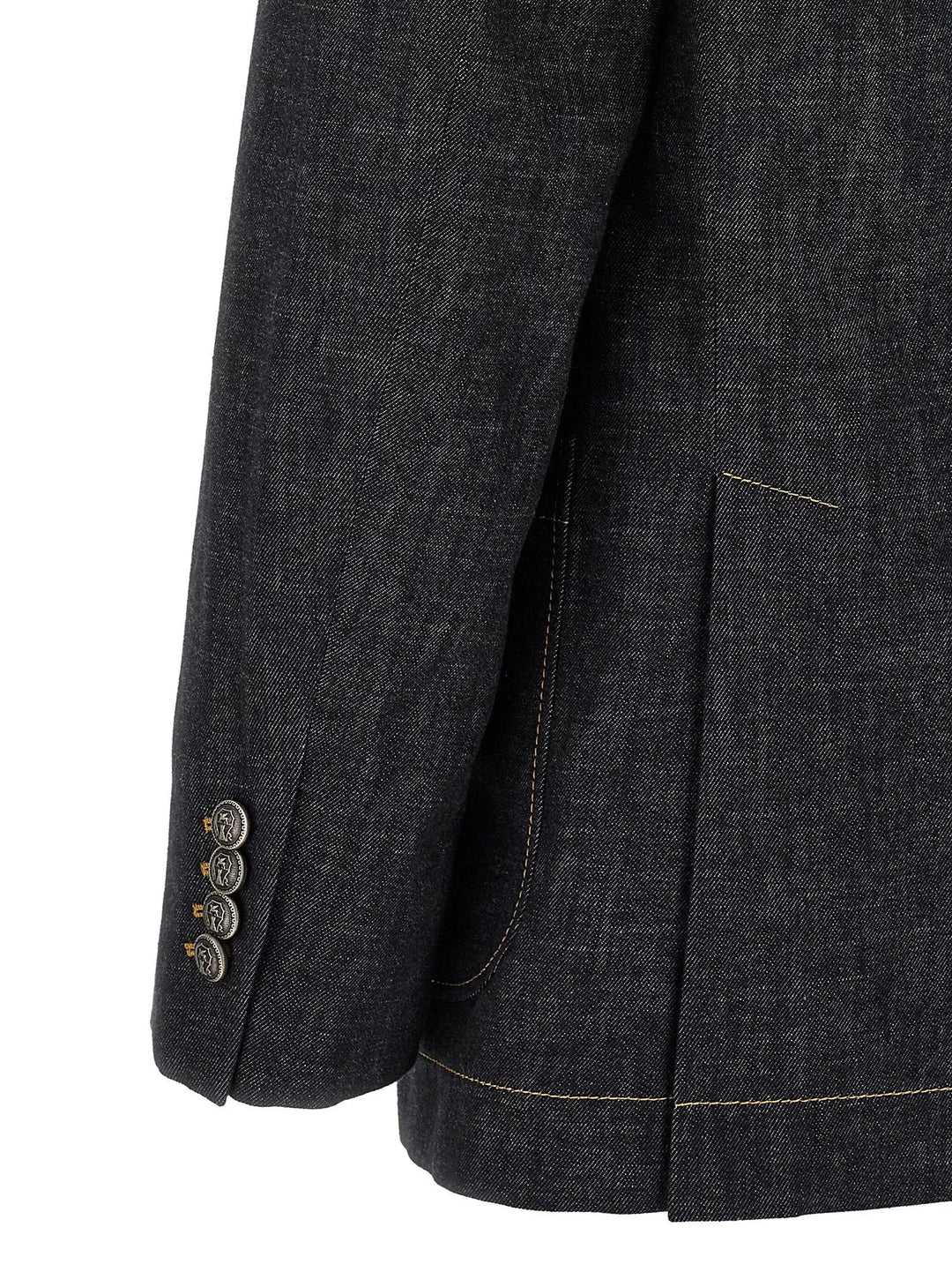 Brunello Cucinelli Sample Sale | Brunello Cucinelli Blue Cotton Blazer - | Designer outlet