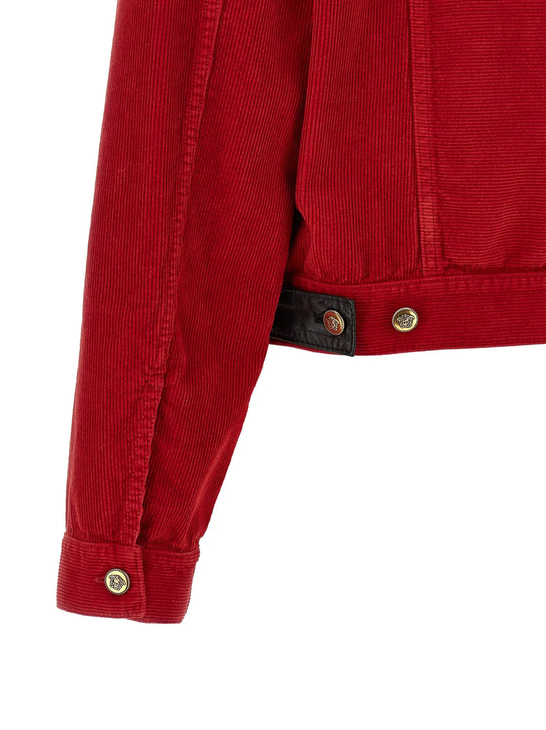 Versace Sample Sale | Versace Red Cotton Full-Length Jacket - | Designer outlet
