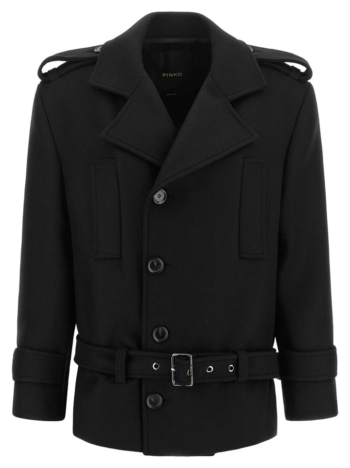 PINKO Sample Sale | PINKO Black Wool Coat - | Designer outlet