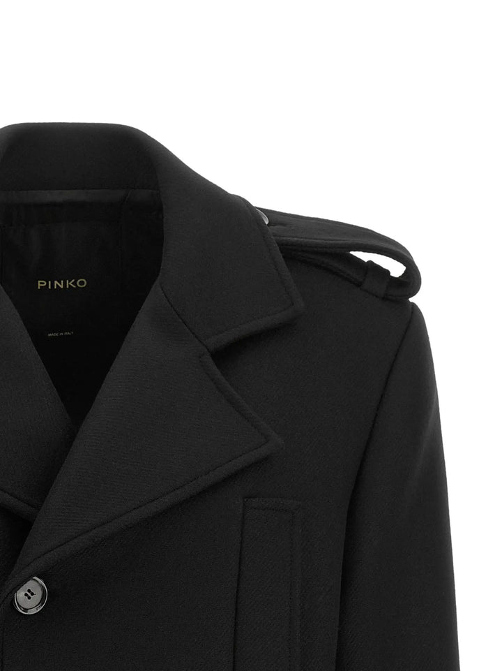 PINKO Sample Sale | PINKO Black Wool Coat - | Designer outlet
