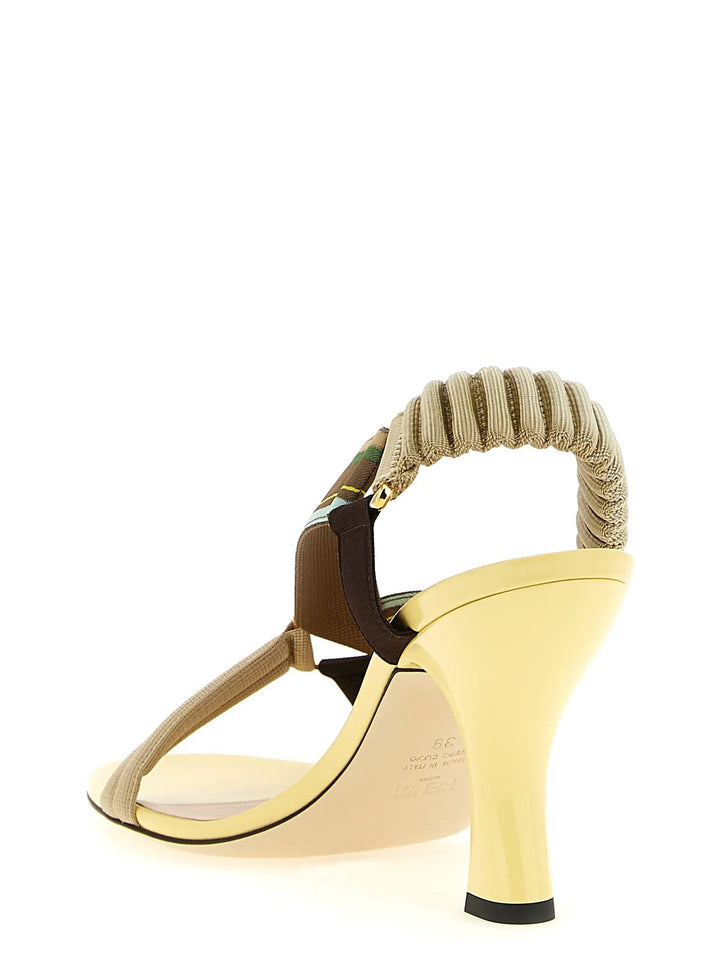 Fendi Sample Sale | Fendi Multicolor Viscose Mid Heel Pumps - | Designer outlet