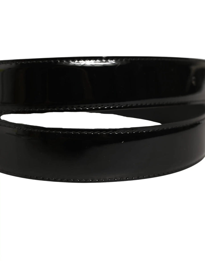 Dolce &amp; Gabbana Sample Sale | Dolce &amp; Gabbana Black Patent Leather Gold Metal Buckle Belt - | Designer outlet