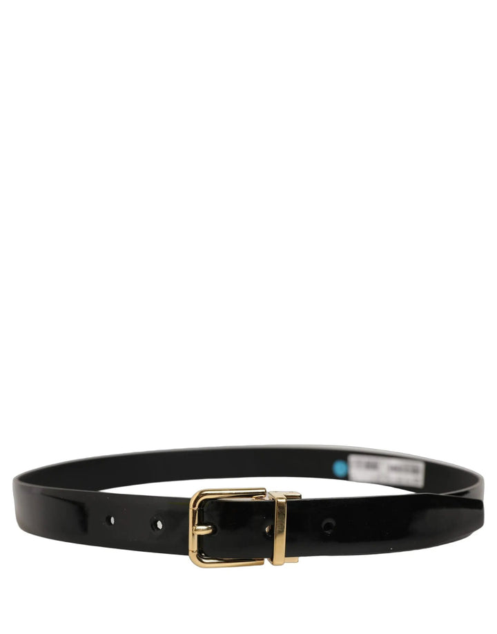 Dolce &amp; Gabbana Sample Sale | Dolce &amp; Gabbana Black Classic Leather Gold Tone Buckle Belt - | Designer outlet