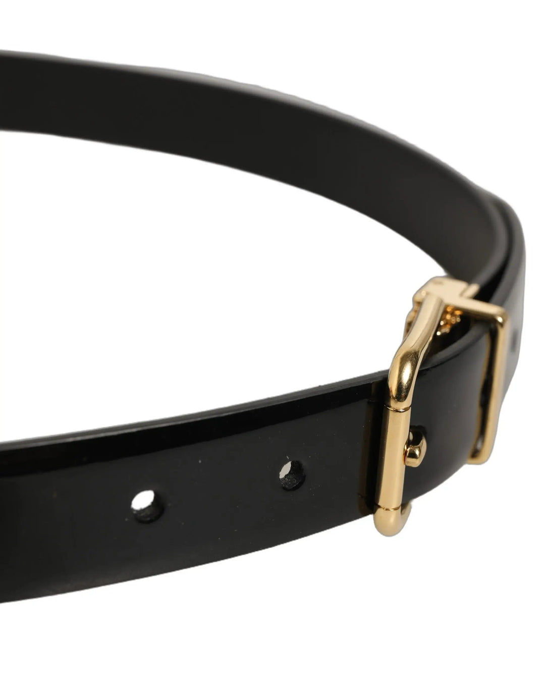 Dolce &amp; Gabbana Sample Sale | Dolce &amp; Gabbana Black Classic Leather Gold Tone Buckle Belt - | Designer outlet