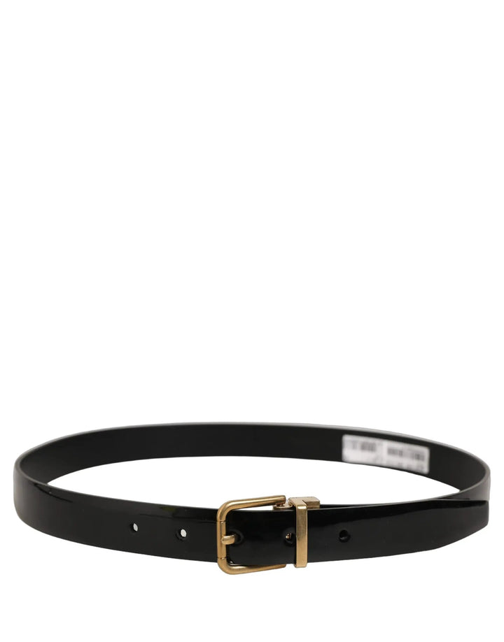 Dolce &amp; Gabbana Sample Sale | Dolce &amp; Gabbana Black Classic Leather Gold Tone Buckle Belt - | Designer outlet
