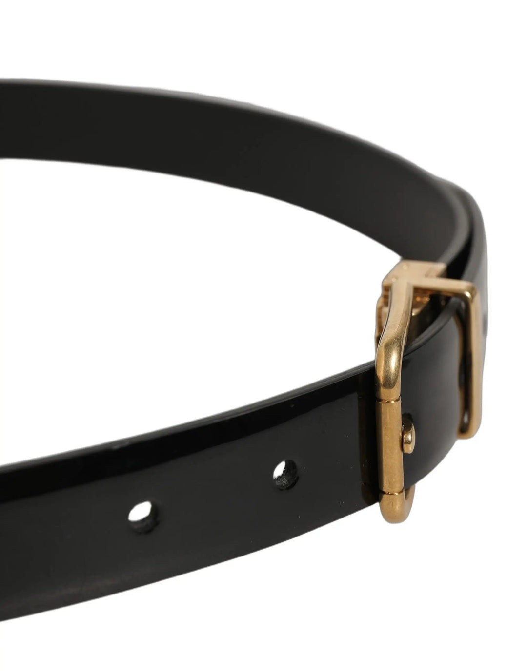 Dolce &amp; Gabbana Sample Sale | Dolce &amp; Gabbana Black Classic Leather Gold Tone Buckle Belt - | Designer outlet