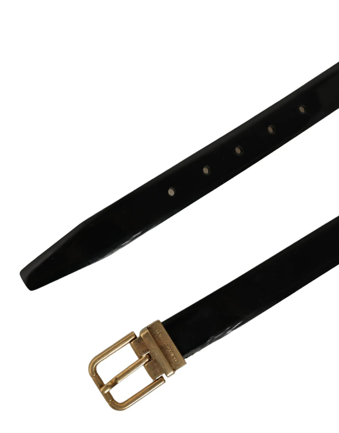 Dolce &amp; Gabbana Sample Sale | Dolce &amp; Gabbana Black Classic Leather Gold Tone Buckle Belt - | Designer outlet