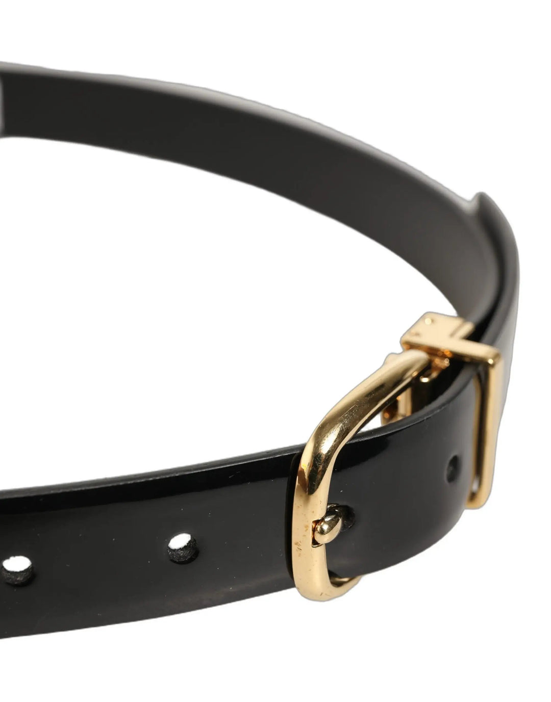 Dolce &amp; Gabbana Sample Sale | Dolce &amp; Gabbana Black Classic Leather Gold Tone Buckle Belt - | Designer outlet