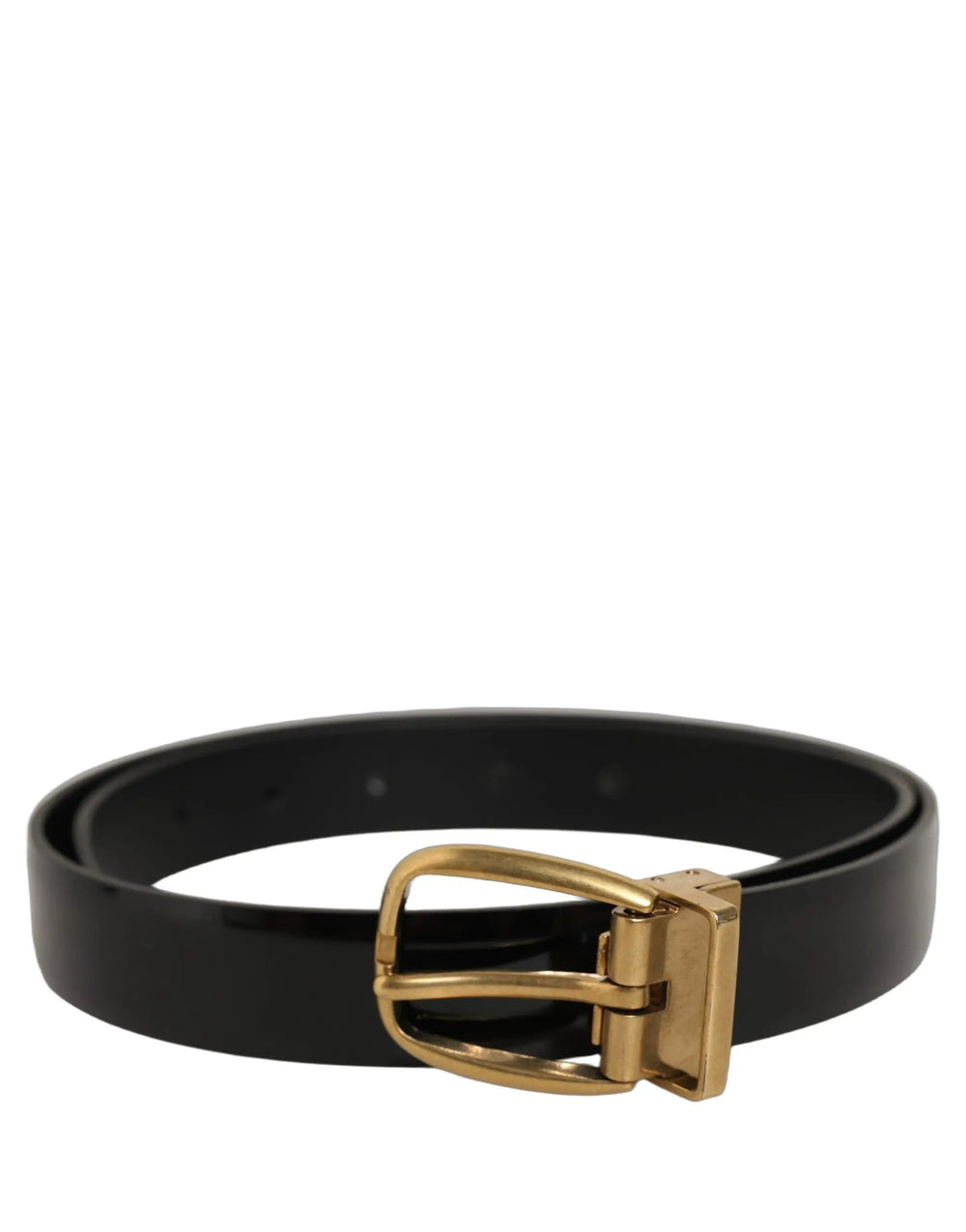 Dolce & Gabbana Sample Sale | Dolce & Gabbana Black Classic Leather Gold Tone Buckle Belt - | Designer outlet