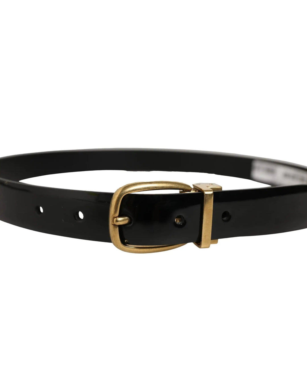 Dolce &amp; Gabbana Sample Sale | Dolce &amp; Gabbana Black Classic Leather Gold Tone Buckle Belt - | Designer outlet
