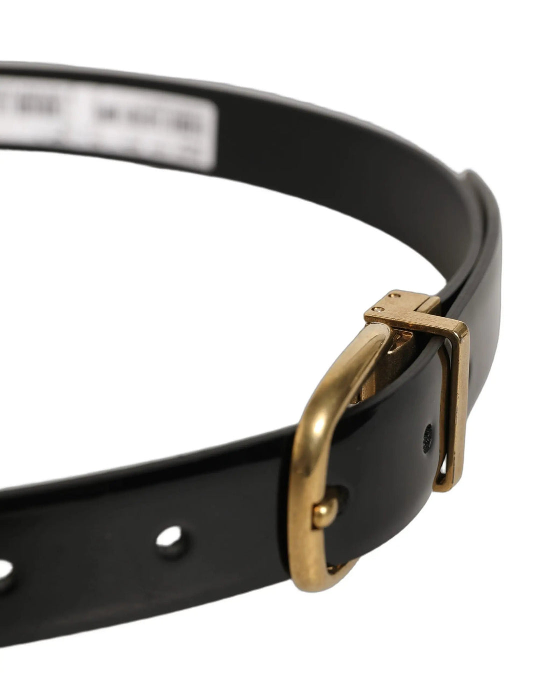 Dolce &amp; Gabbana Sample Sale | Dolce &amp; Gabbana Black Classic Leather Gold Tone Buckle Belt - | Designer outlet