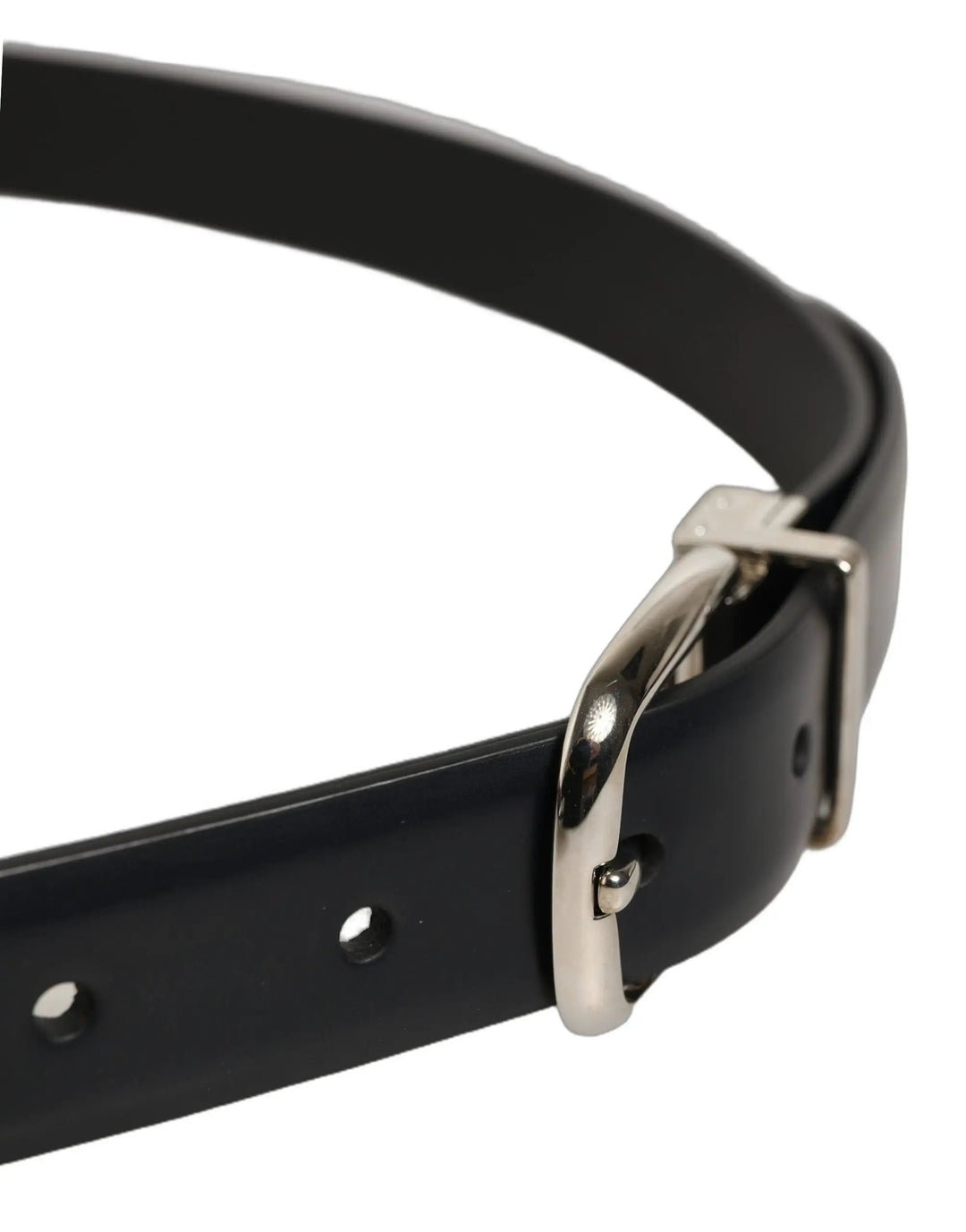 Dolce &amp; Gabbana Sample Sale | Dolce &amp; Gabbana Blue Calf Leather Silver Metal Buckle Belt - | Designer outlet