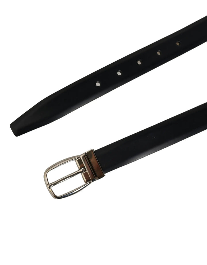 Dolce &amp; Gabbana Sample Sale | Dolce &amp; Gabbana Blue Calf Leather Silver Metal Buckle Belt - | Designer outlet