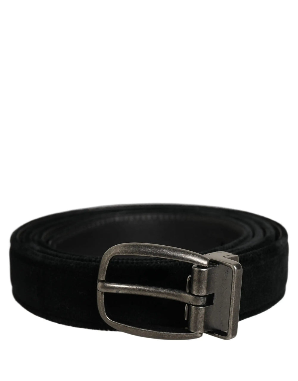 Dolce & Gabbana Sample Sale | Dolce & Gabbana Black Cotton Metal Buckle Classic Men Belt - | Designer outlet