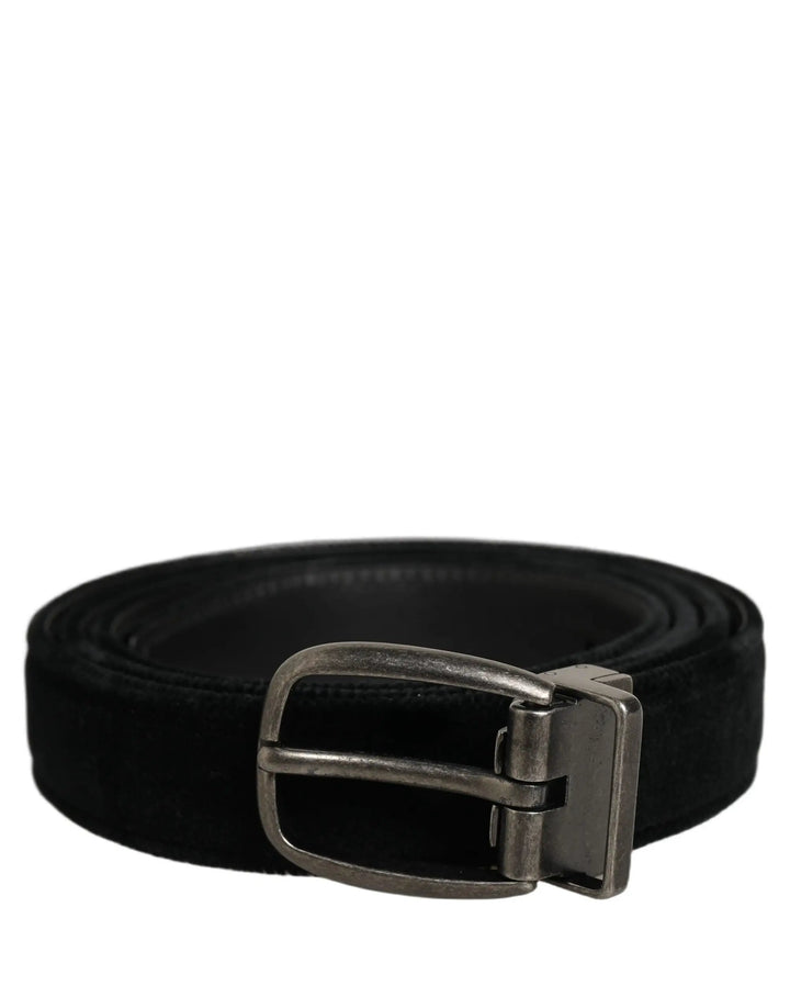 Dolce &amp; Gabbana Sample Sale | Dolce &amp; Gabbana Black Cotton Metal Buckle Classic Men Belt - | Designer outlet