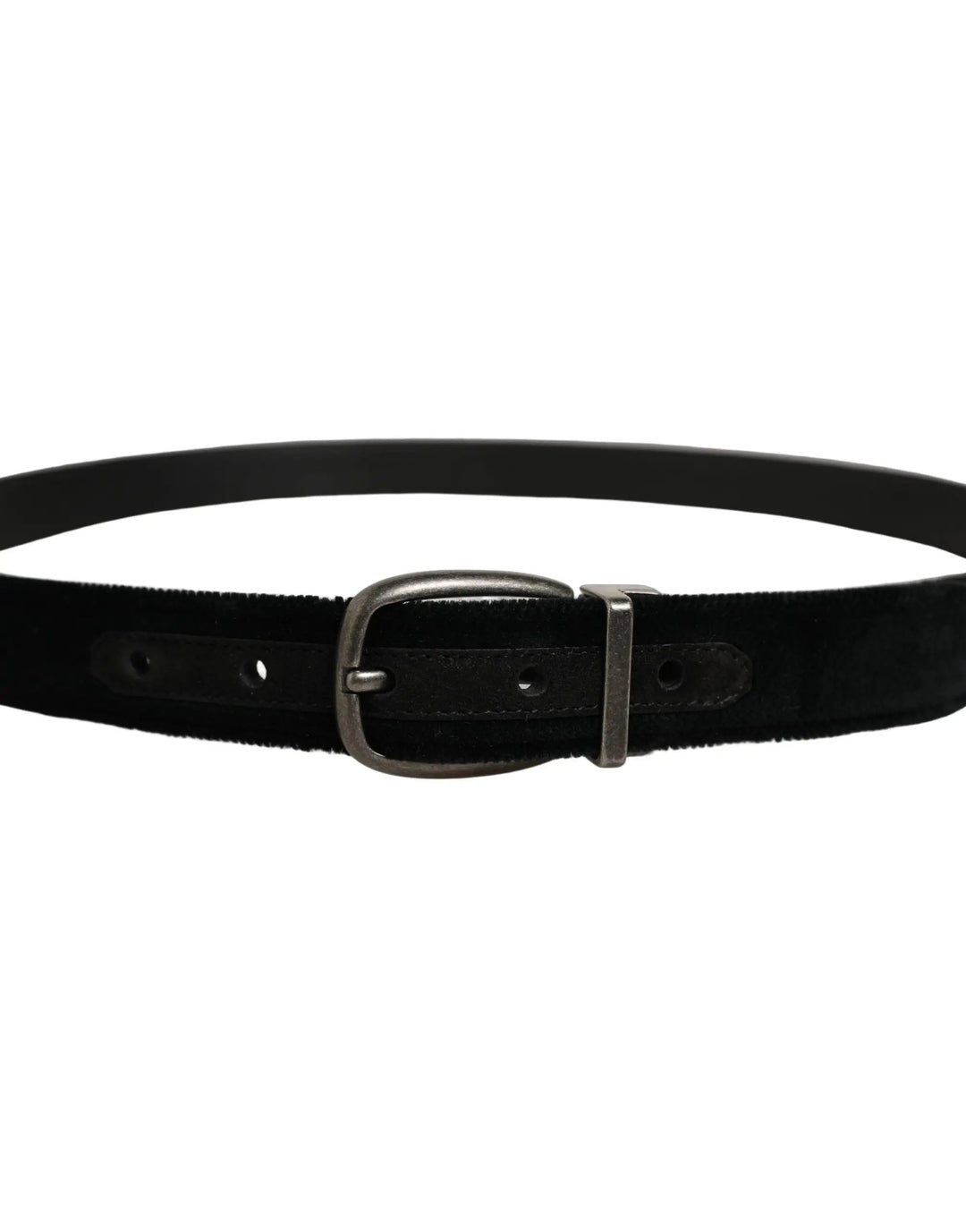 Dolce &amp; Gabbana Sample Sale | Dolce &amp; Gabbana Black Cotton Metal Buckle Classic Men Belt - | Designer outlet