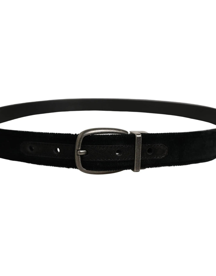 Dolce &amp; Gabbana Sample Sale | Dolce &amp; Gabbana Black Cotton Metal Buckle Classic Men Belt - | Designer outlet