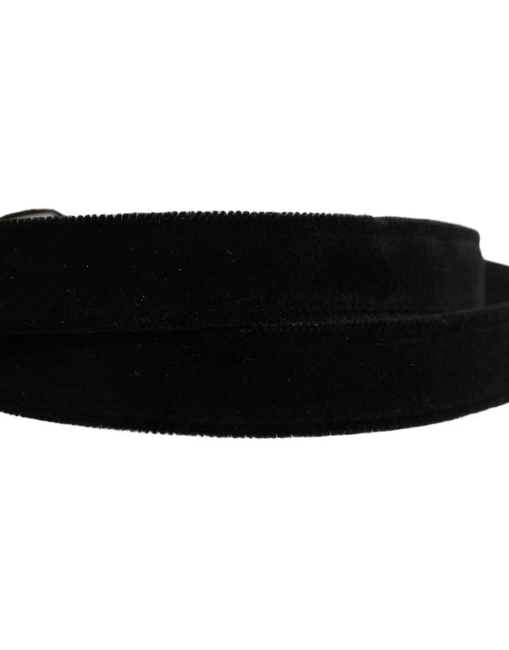Dolce &amp; Gabbana Sample Sale | Dolce &amp; Gabbana Black Cotton Metal Buckle Classic Men Belt - | Designer outlet