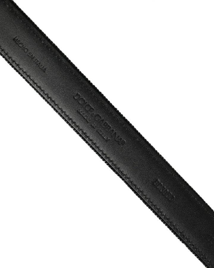 Dolce &amp; Gabbana Sample Sale | Dolce &amp; Gabbana Black Cotton Metal Buckle Classic Men Belt - | Designer outlet