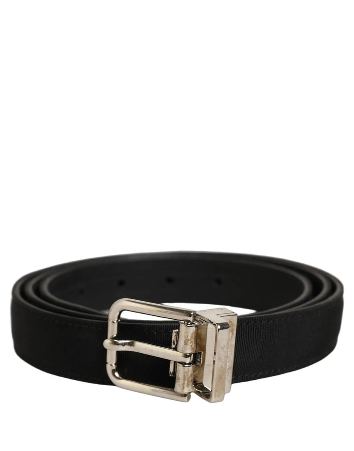 Dolce &amp; Gabbana Sample Sale | Dolce &amp; Gabbana Black Classic Leather Silver Tone Buckle Belt - | Designer outlet