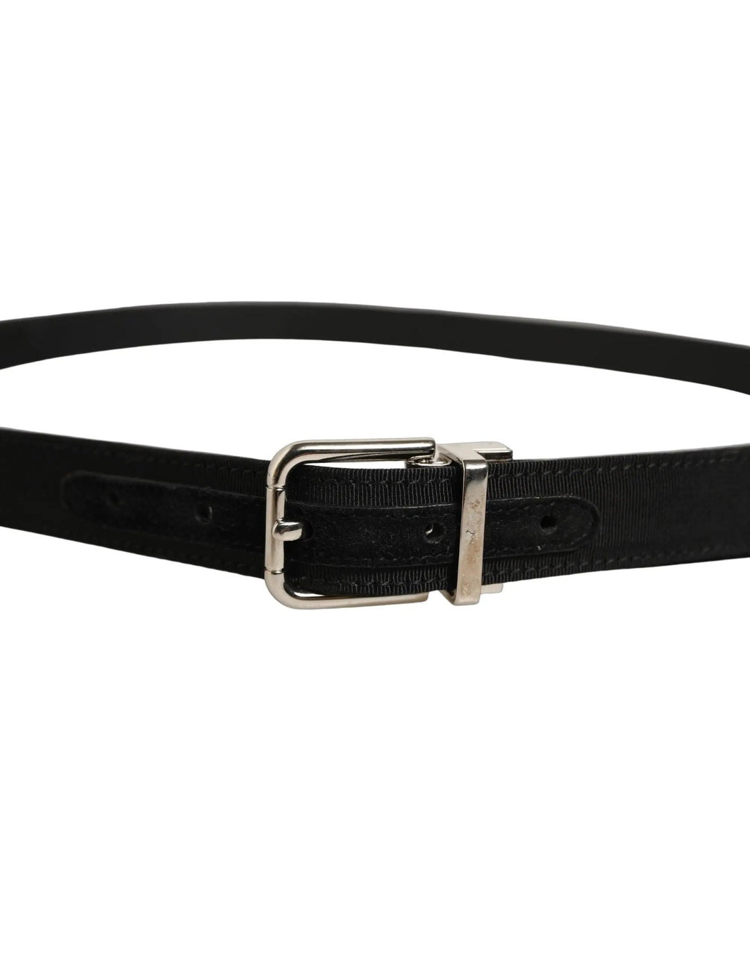 Dolce &amp; Gabbana Sample Sale | Dolce &amp; Gabbana Black Classic Leather Silver Tone Buckle Belt - | Designer outlet