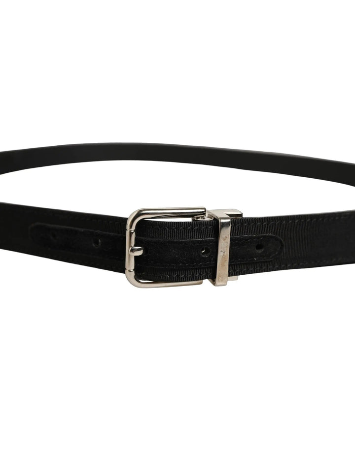 Dolce &amp; Gabbana Sample Sale | Dolce &amp; Gabbana Black Classic Leather Silver Tone Buckle Belt - | Designer outlet