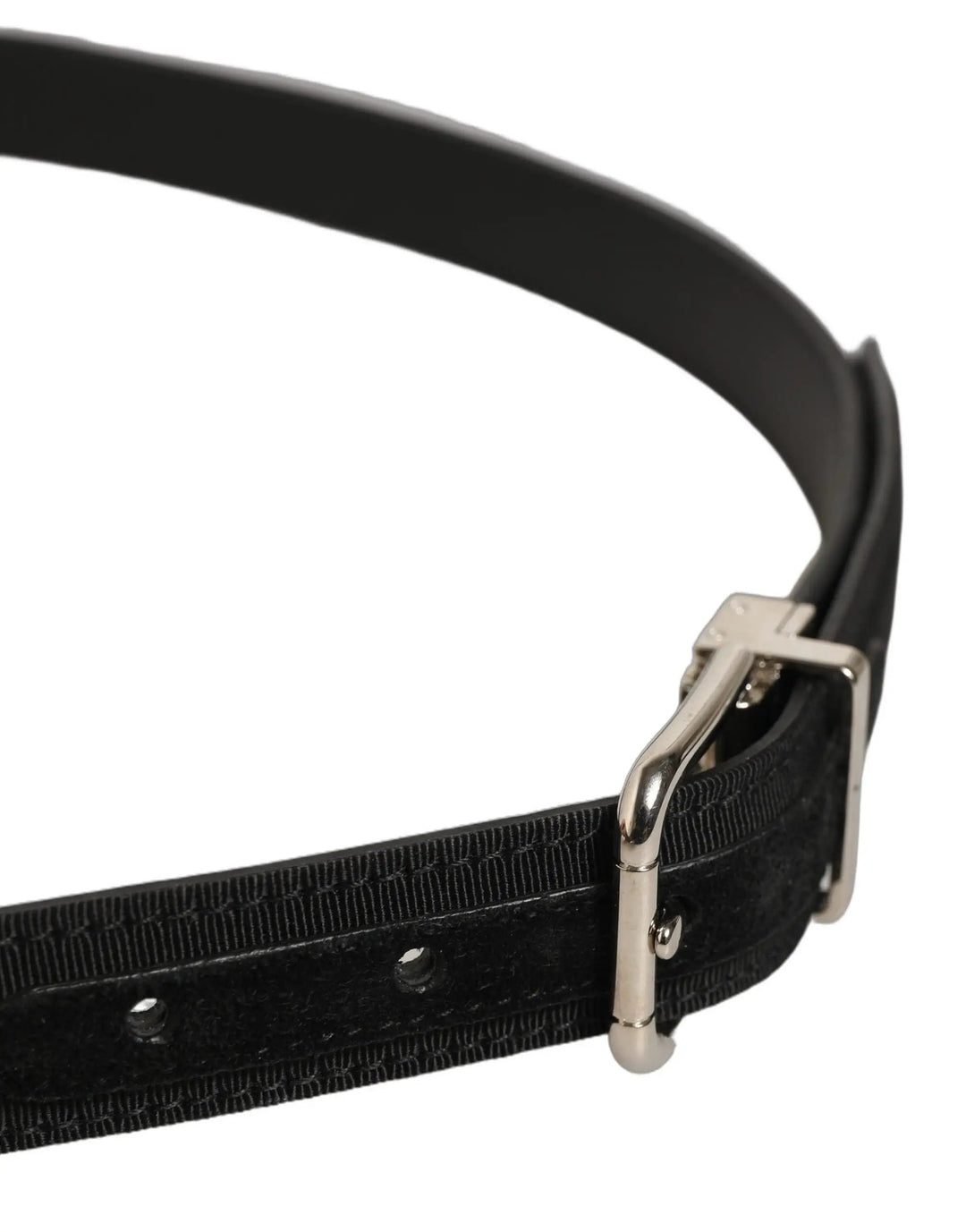 Dolce &amp; Gabbana Sample Sale | Dolce &amp; Gabbana Black Classic Leather Silver Tone Buckle Belt - | Designer outlet