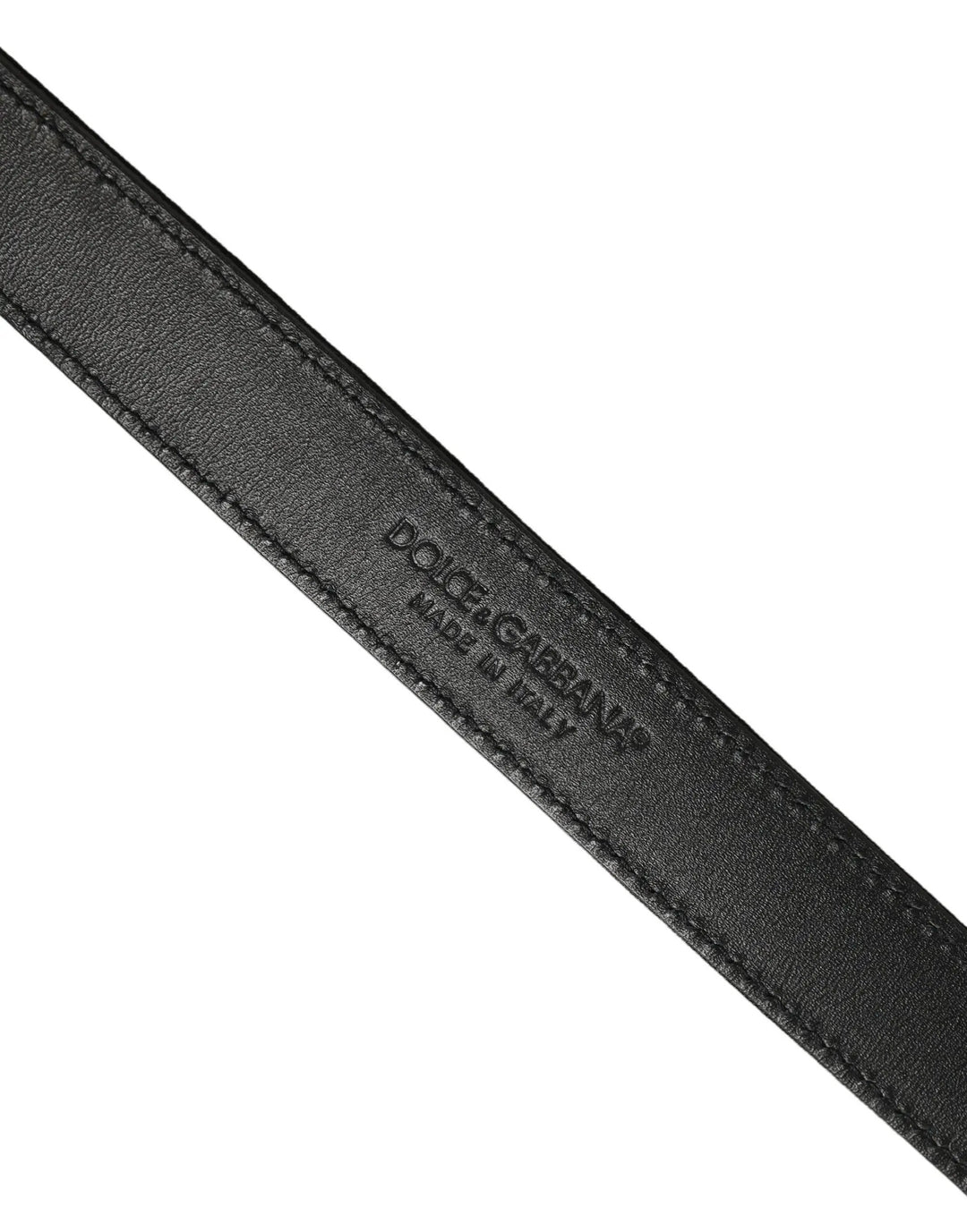 Dolce &amp; Gabbana Sample Sale | Dolce &amp; Gabbana Black Classic Leather Silver Tone Buckle Belt - | Designer outlet
