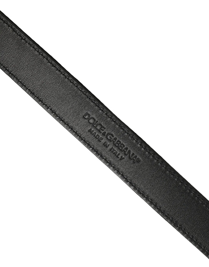Dolce &amp; Gabbana Sample Sale | Dolce &amp; Gabbana Black Classic Leather Silver Tone Buckle Belt - | Designer outlet