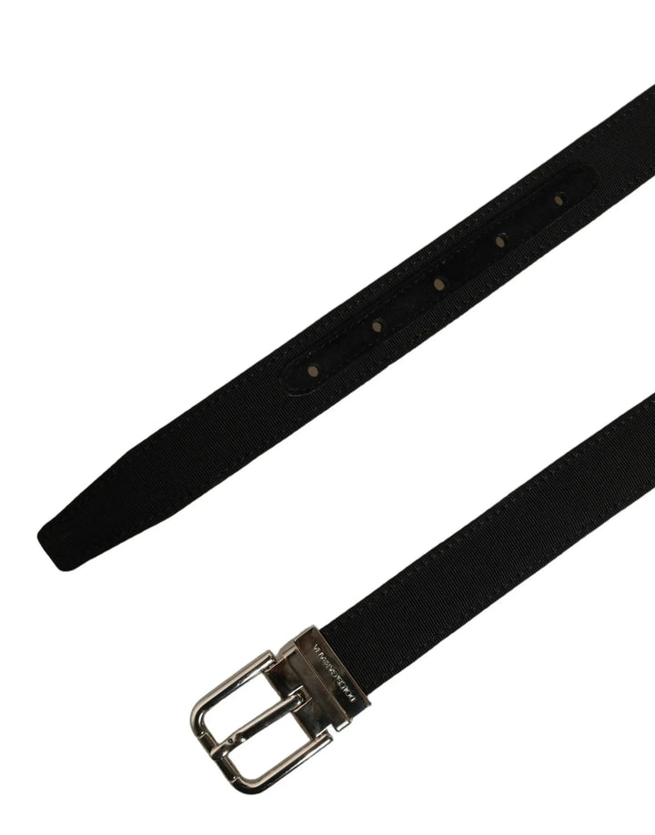 Dolce &amp; Gabbana Sample Sale | Dolce &amp; Gabbana Black Classic Leather Silver Tone Buckle Belt - | Designer outlet
