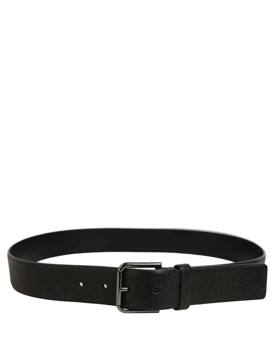 Dolce &amp; Gabbana Sample Sale | Dolce &amp; Gabbana Black Calf Leather Classic Silver Buckle Belt - | Designer outlet