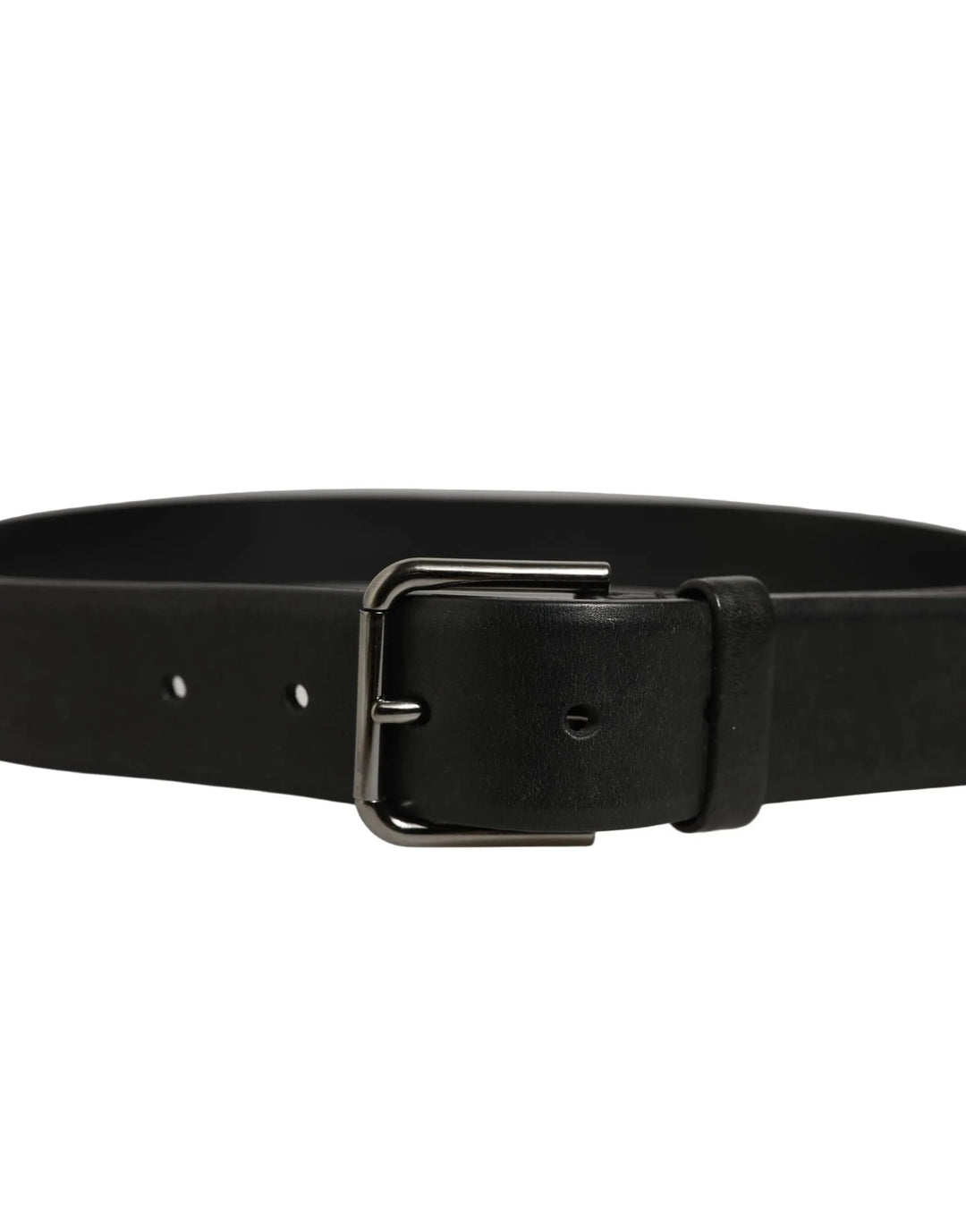 Dolce &amp; Gabbana Sample Sale | Dolce &amp; Gabbana Black Calf Leather Classic Silver Buckle Belt - | Designer outlet