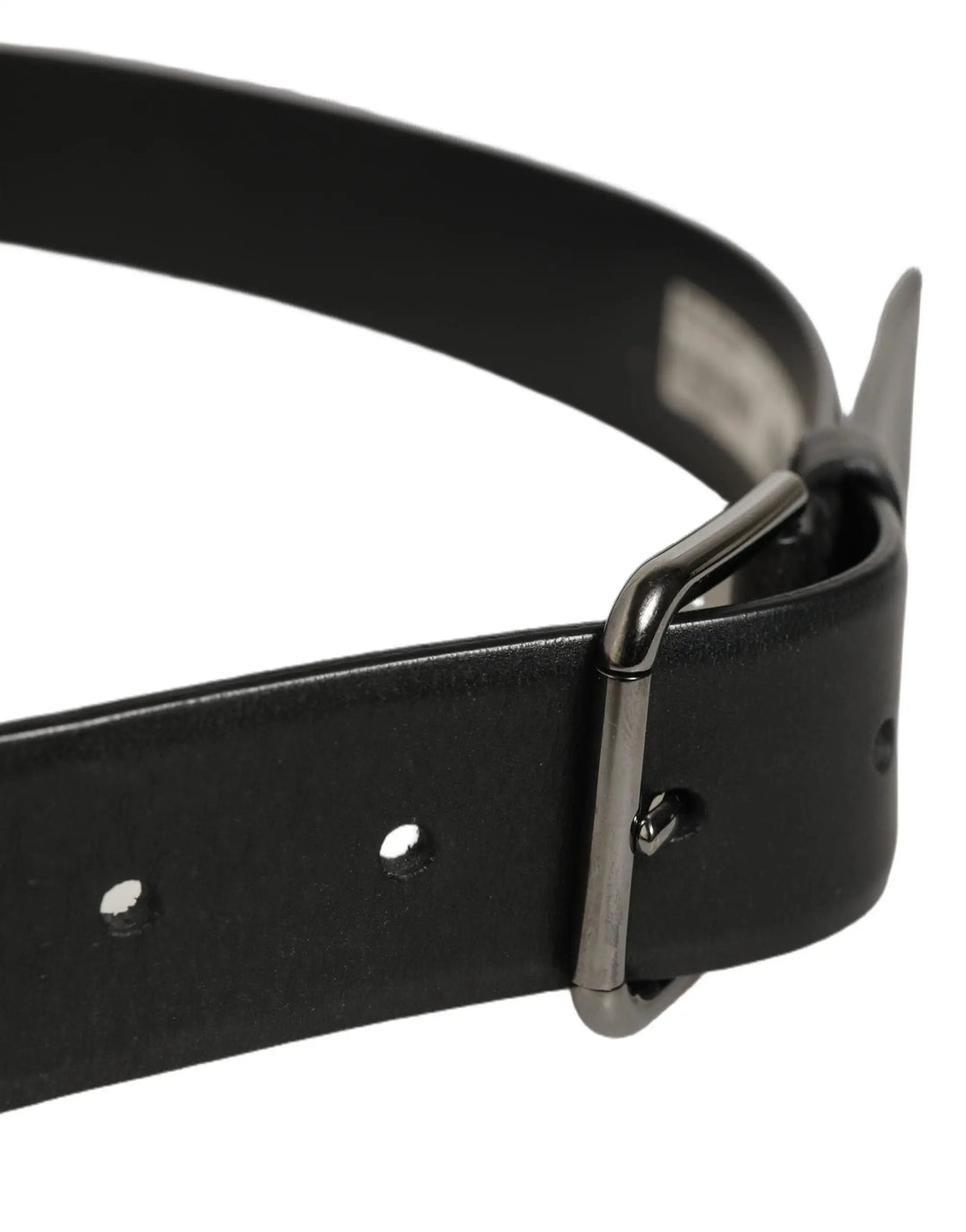 Dolce &amp; Gabbana Sample Sale | Dolce &amp; Gabbana Black Calf Leather Classic Silver Buckle Belt - | Designer outlet