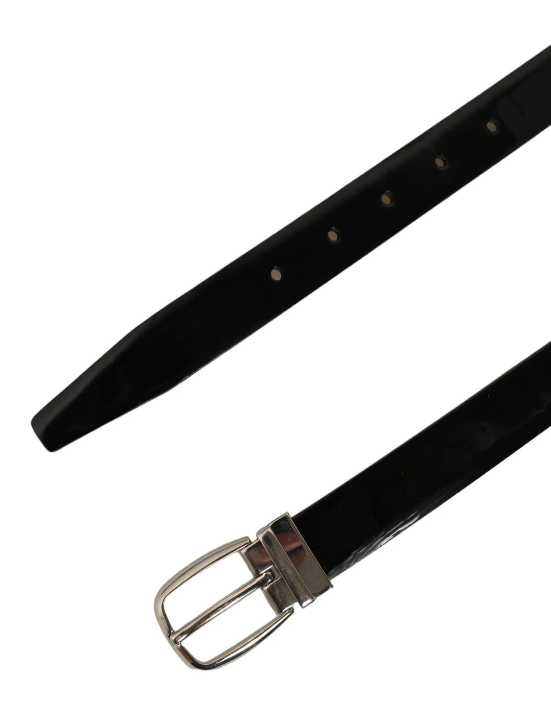 Dolce &amp; Gabbana Sample Sale | Dolce &amp; Gabbana Black Classic Leather Silver Tone Buckle Belt - | Designer outlet