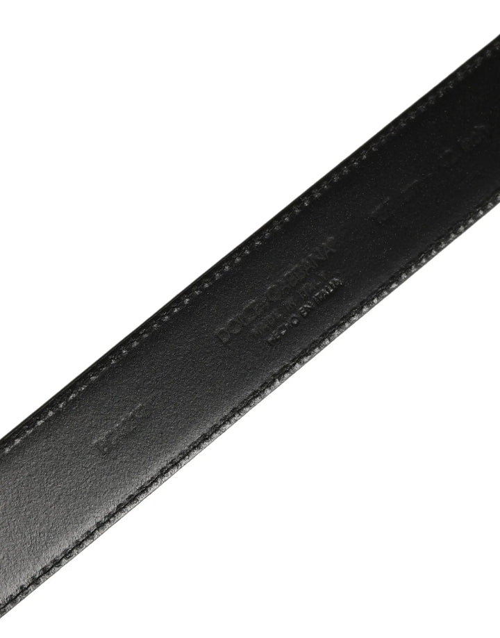 Dolce &amp; Gabbana Sample Sale | Dolce &amp; Gabbana Black Patent Leather Silver Metal Buckle Belt - | Designer outlet