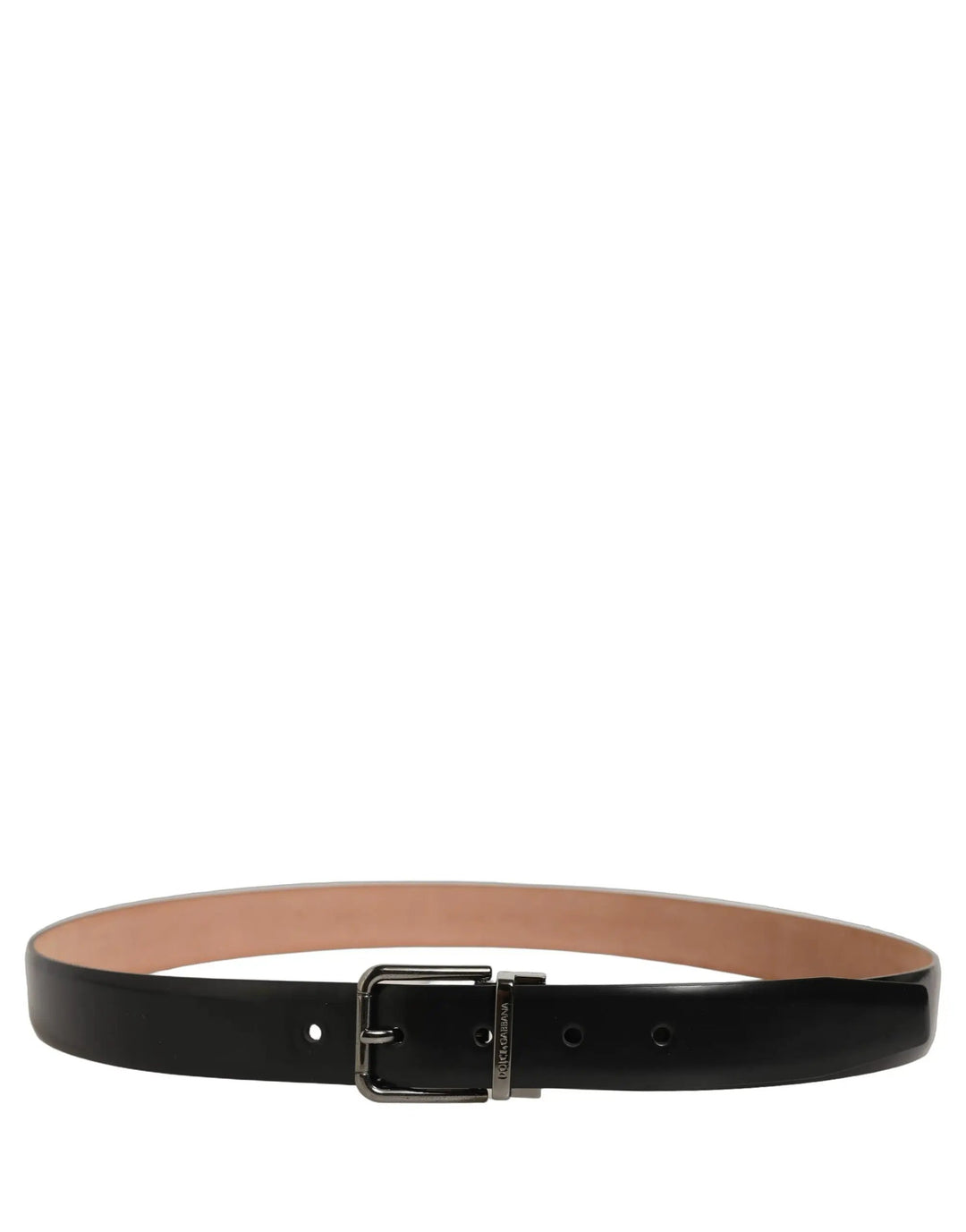 Dolce &amp; Gabbana Sample Sale | Dolce &amp; Gabbana Black Calf Leather Silver Metal Buckle Belt - | Designer outlet
