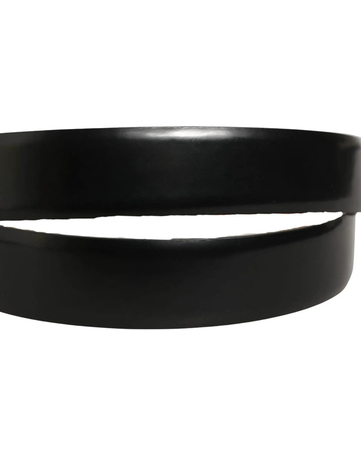 Dolce &amp; Gabbana Sample Sale | Dolce &amp; Gabbana Black Calf Leather Silver Metal Buckle Belt - | Designer outlet