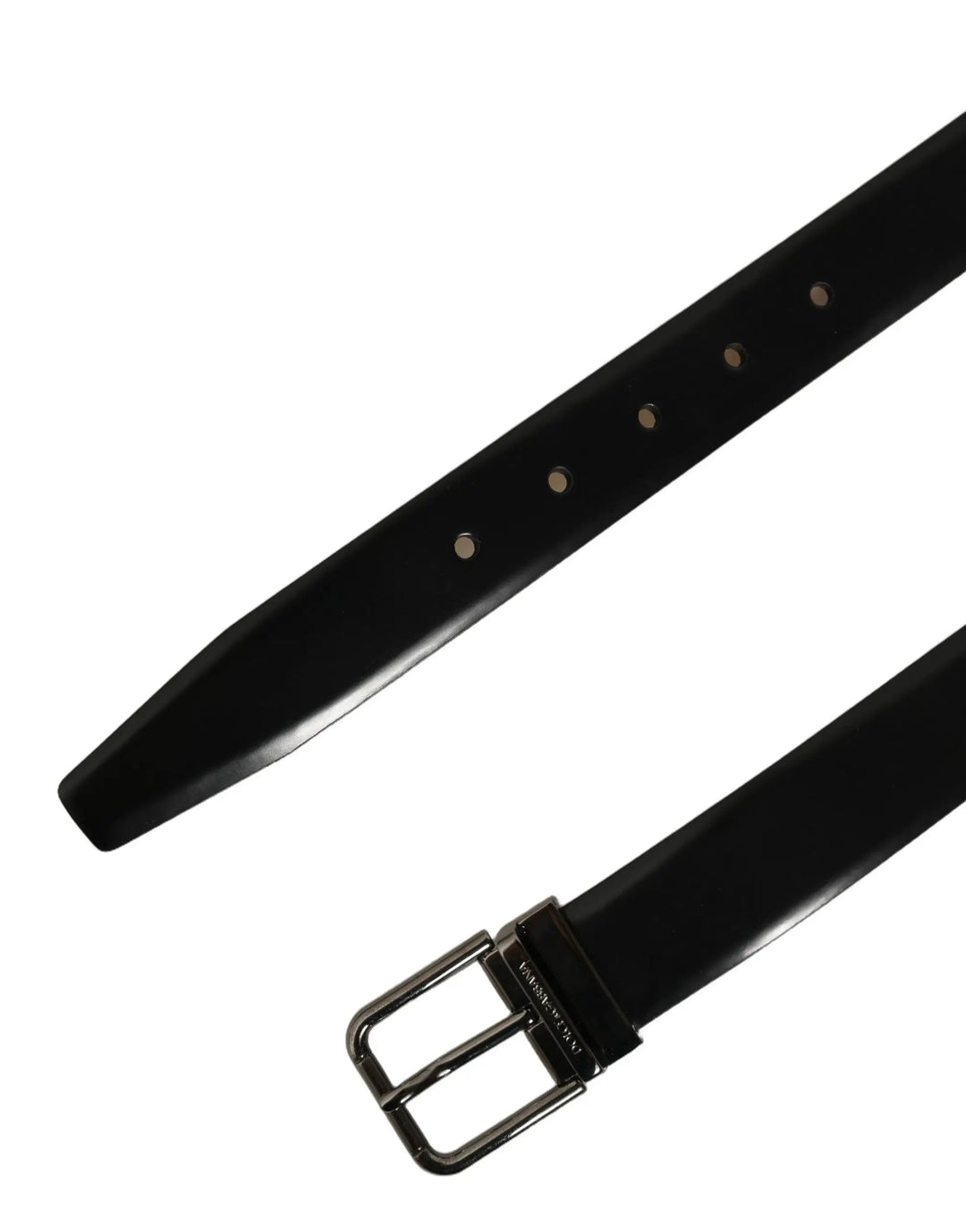 Dolce &amp; Gabbana Sample Sale | Dolce &amp; Gabbana Black Calf Leather Silver Metal Buckle Belt - | Designer outlet