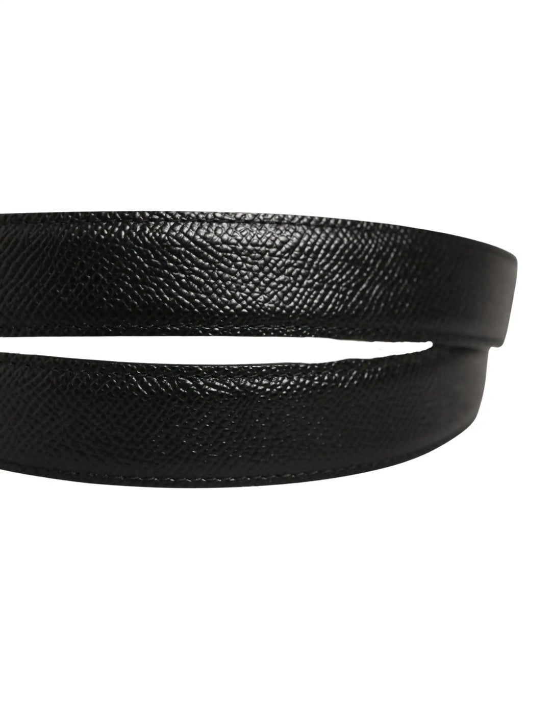 Dolce &amp; Gabbana Sample Sale | Dolce &amp; Gabbana Men Black Calf Leather Gold Metal Buckle Belt - | Designer outlet