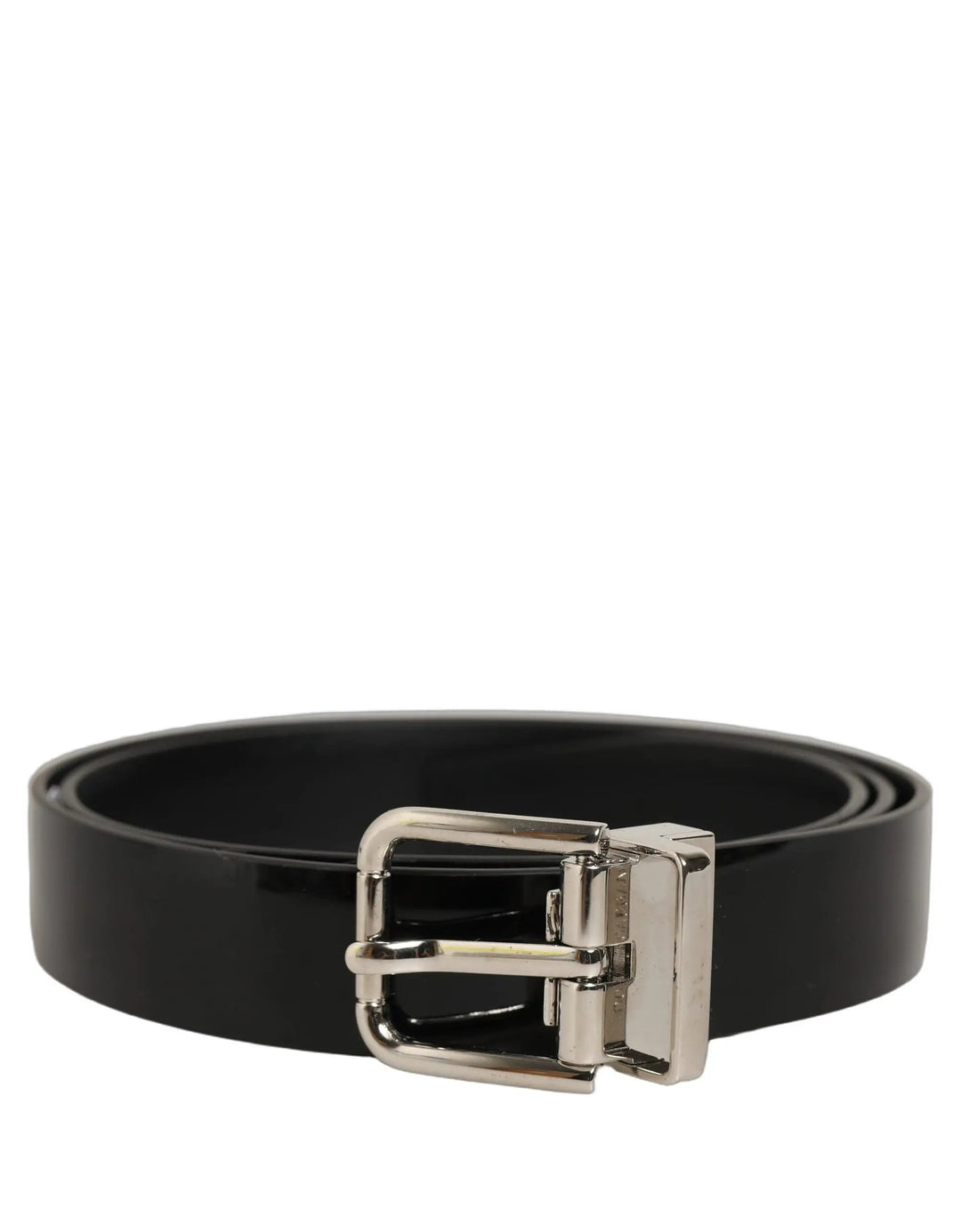 Dolce & Gabbana Sample Sale | Dolce & Gabbana Black Classic Leather Silver Tone Buckle Belt - | Designer outlet