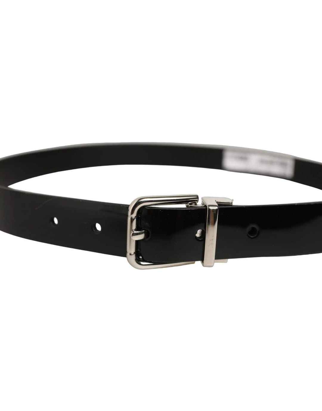 Dolce &amp; Gabbana Sample Sale | Dolce &amp; Gabbana Black Classic Leather Silver Tone Buckle Belt - | Designer outlet