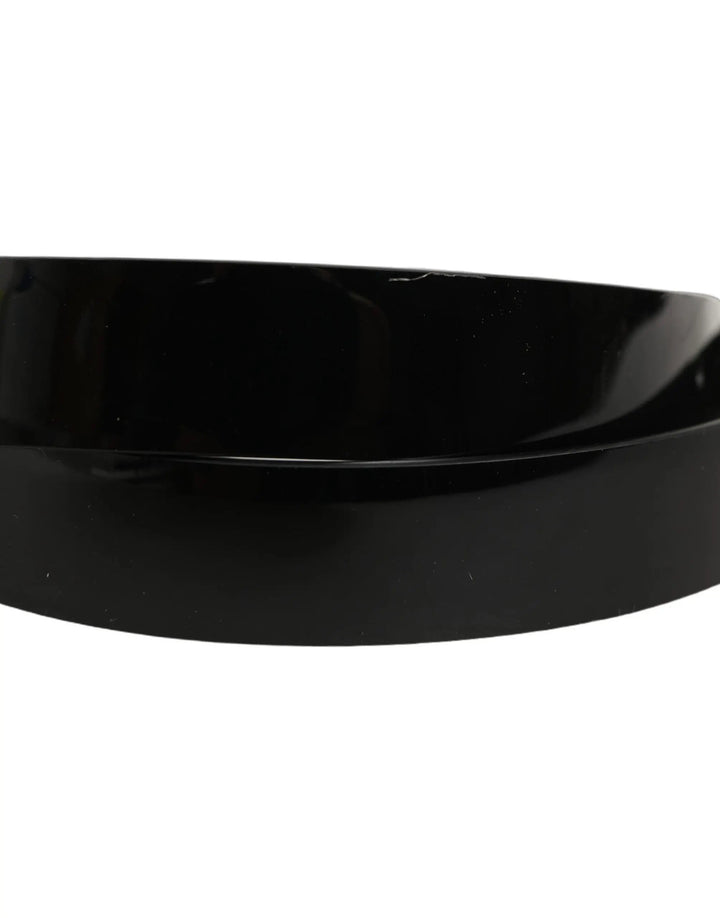 Dolce &amp; Gabbana Sample Sale | Dolce &amp; Gabbana Black Classic Leather Silver Tone Buckle Belt - | Designer outlet