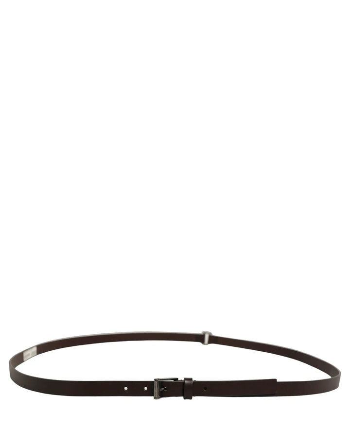 Dolce &amp; Gabbana Sample Sale | Dolce &amp; Gabbana Brown Leather Double Wrap Metal Buckle Belt - | Designer outlet