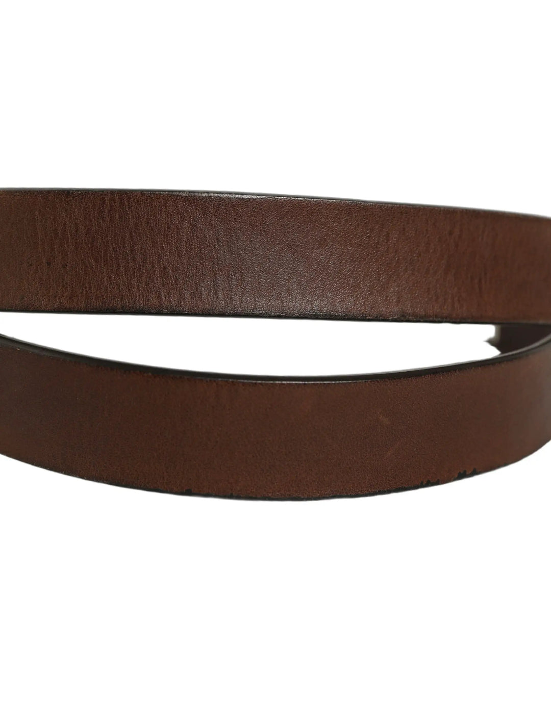 Dolce &amp; Gabbana Sample Sale | Dolce &amp; Gabbana Brown Leather Silver Tone Metal Buckle Belt - | Designer outlet